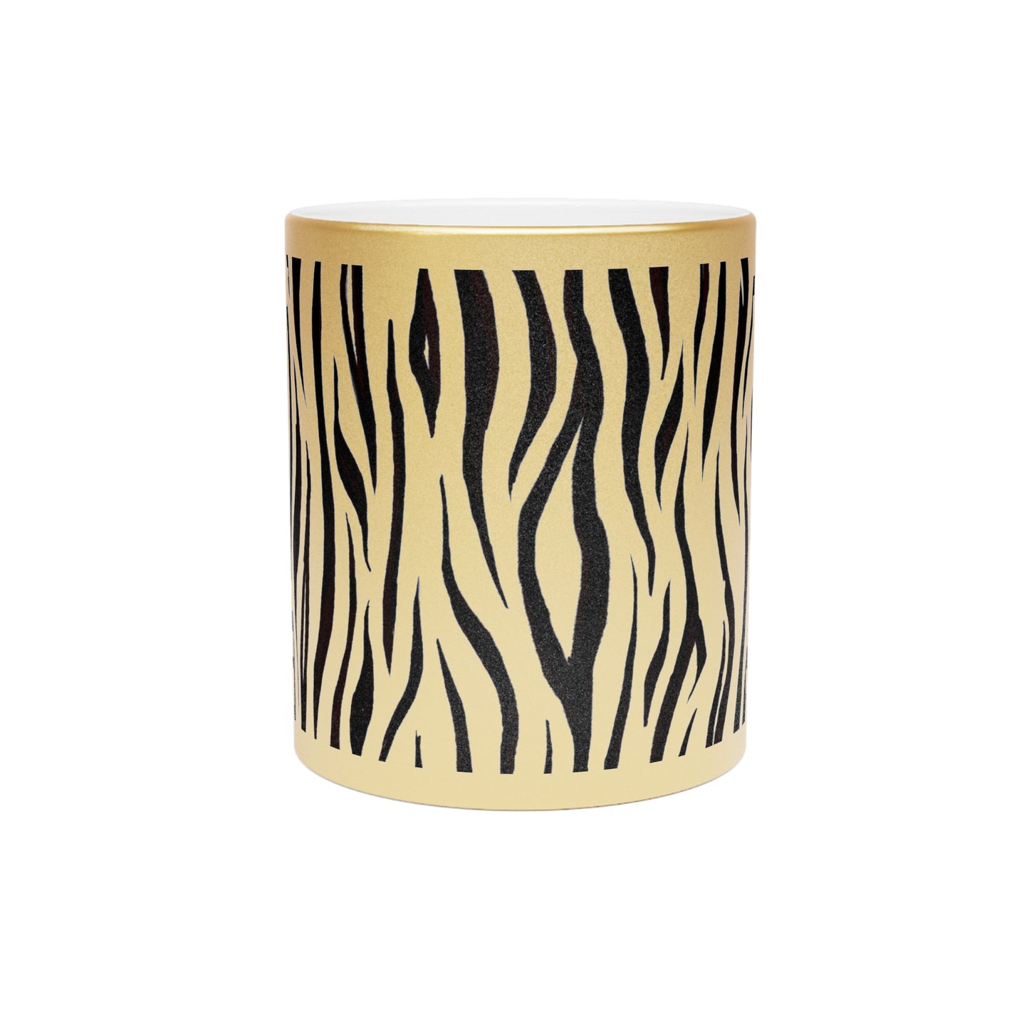 Metallic Gold-Tone Mug - Tiger