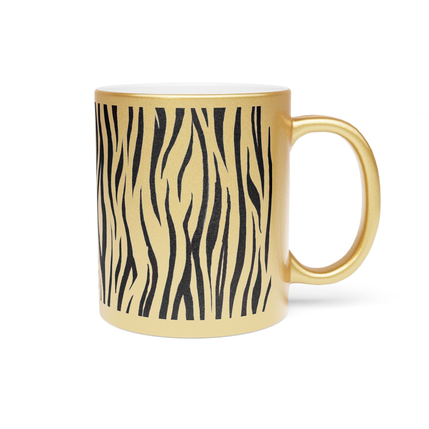 Metallic Gold-Tone Mug - Tiger